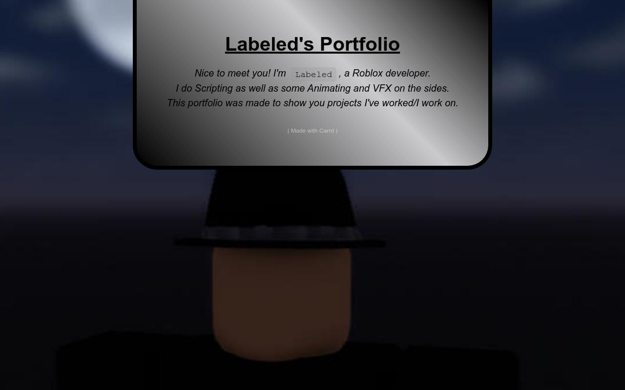 Carrd profile picture for @labeled